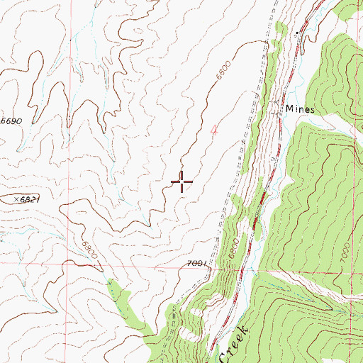 Topographic Map of Coryell Mine, CO