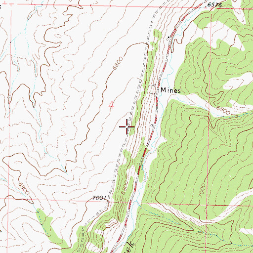 Topographic Map of Crow Bar Mine, CO