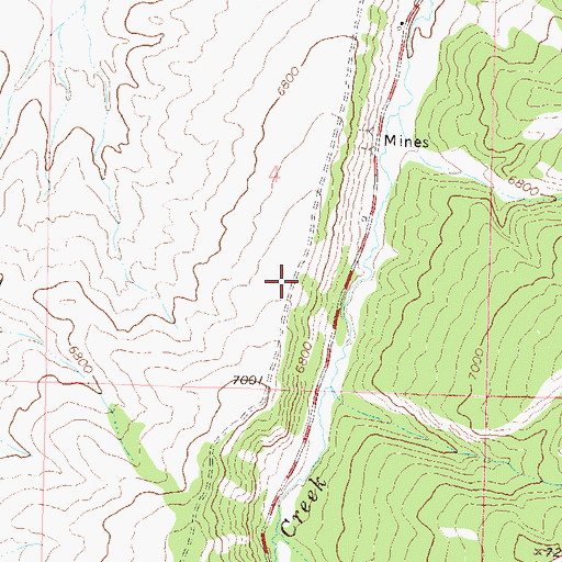 Topographic Map of Ramsay Number One Mine, CO
