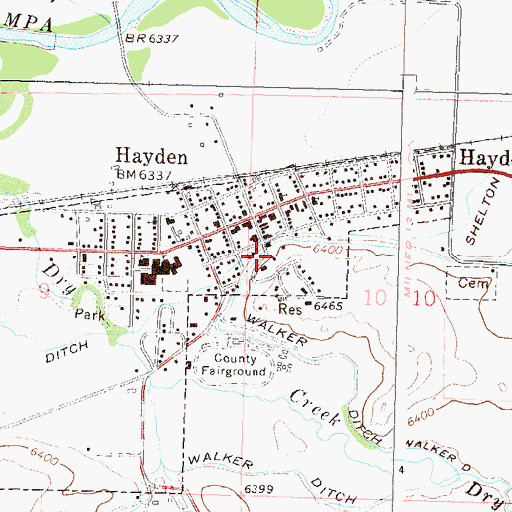 Topographic Map of Hayden Gulch Coal Mine, CO