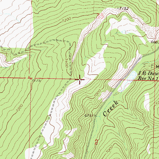 Topographic Map of Hendricks Mine, CO