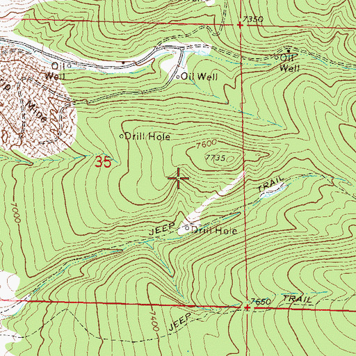 Topographic Map of Seneca Strip Mine, CO