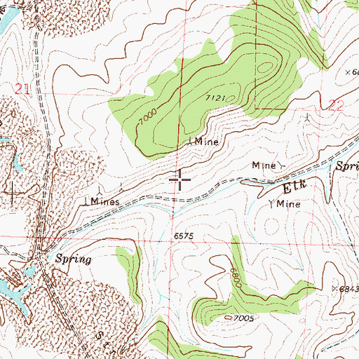 Topographic Map of Curtis Mine, CO