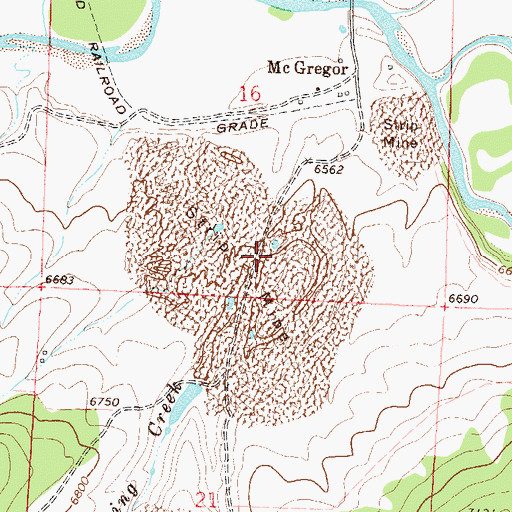 Topographic Map of International Mine, CO