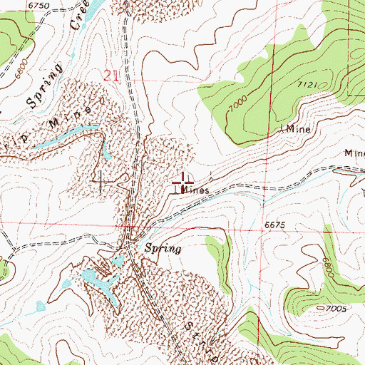 Topographic Map of McGregor Mine, CO