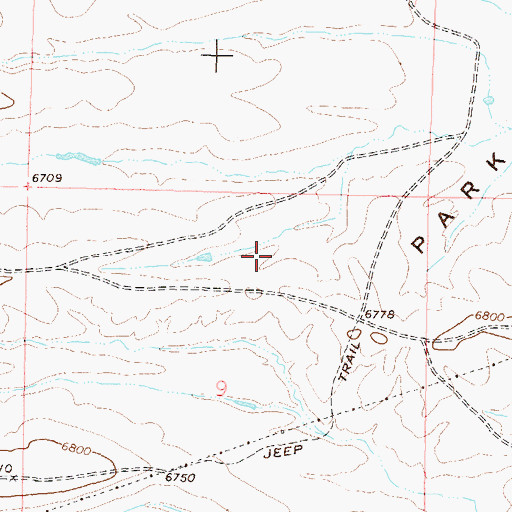 Topographic Map of Twenty Mile Mine, CO