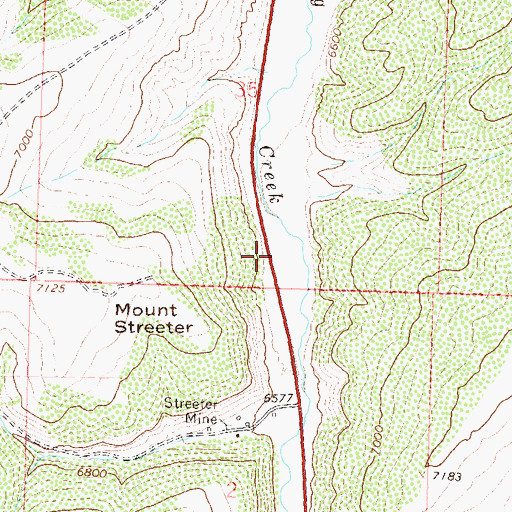 Topographic Map of Red Wing Mine, CO