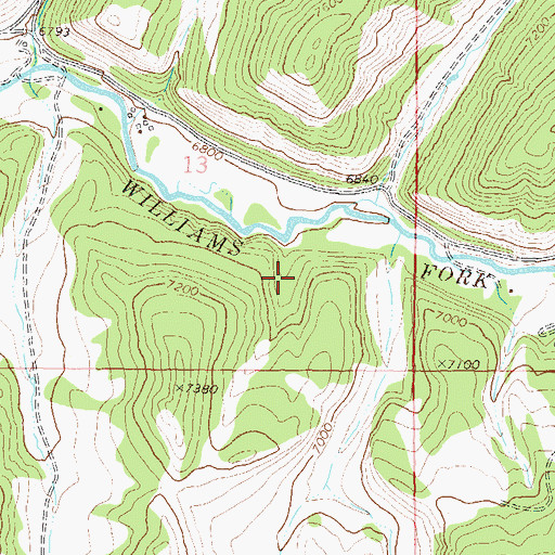 Topographic Map of Denton Strip Mine, CO