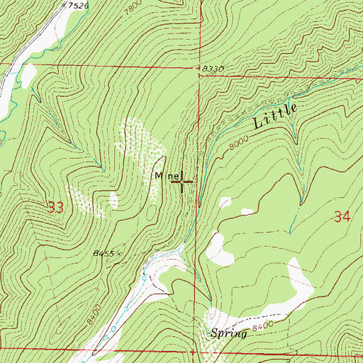 Topographic Map of Johnnies Coal Mine, CO