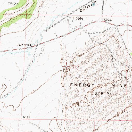 Topographic Map of Foidel Creek Mine, CO