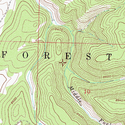 Topographic Map of Little Snake Mine, CO
