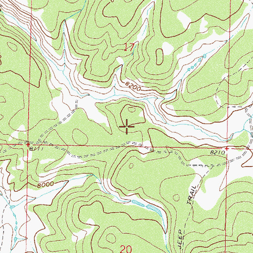 Topographic Map of King Solomon Creek Mine, CO