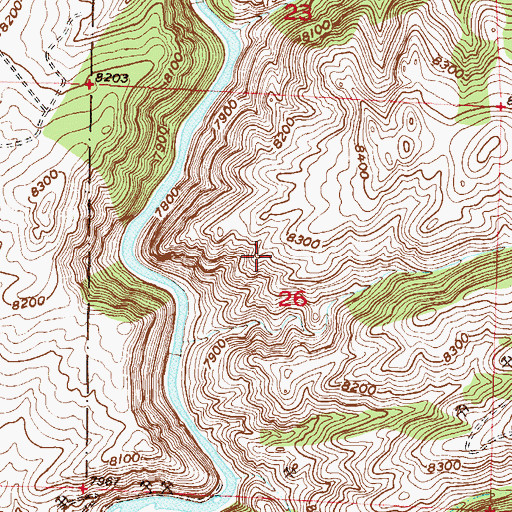 Topographic Map of Forney Deposit, CO