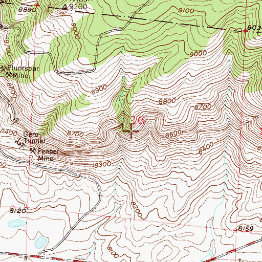 Topographic Map of Kramer Mines, CO