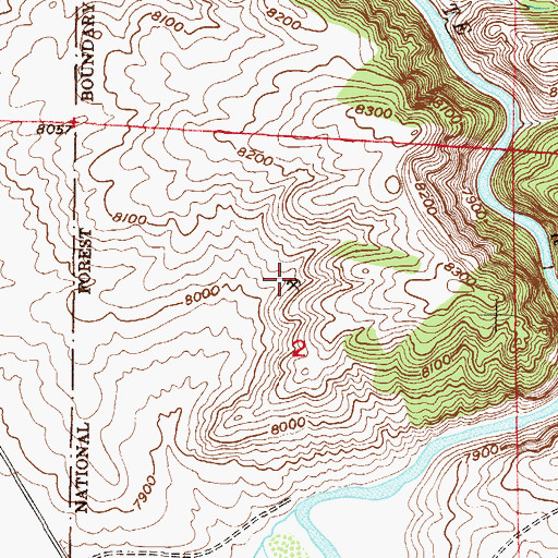 Topographic Map of Badger Mine, CO