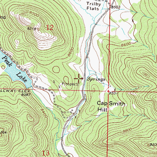 Topographic Map of Cap Smith Hill Mine, CO
