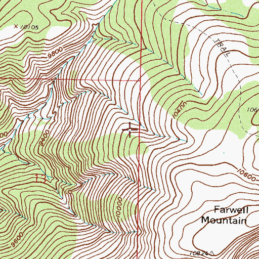 Topographic Map of Farwell Mountain Northwest Mine, CO
