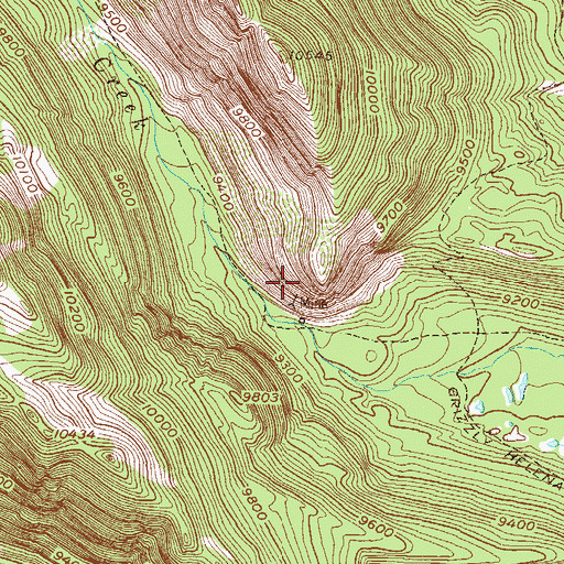 Topographic Map of Bear Creek Mine, CO