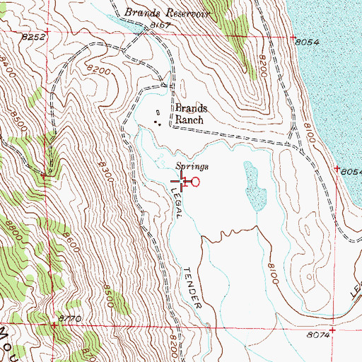 Topographic Map of Spring Number One Mine, CO