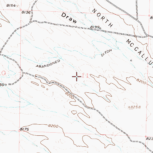 Topographic Map of Case Mine, CO