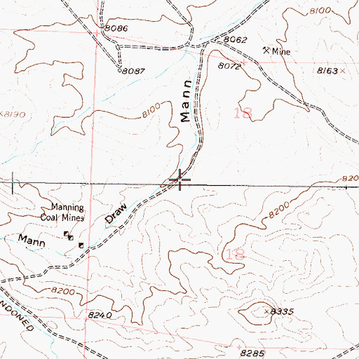 Topographic Map of McCallum Mine, CO