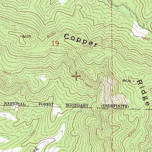 Topographic Map of Slate Creek Mine, CO