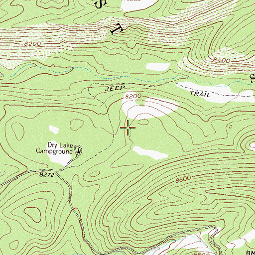 Topographic Map of Soda Creek Mine, CO
