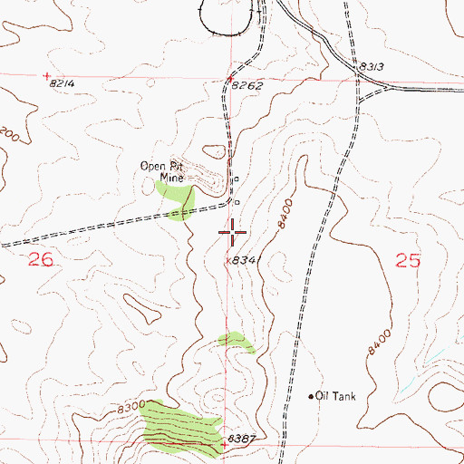 Topographic Map of Moore Number Two Mine, CO