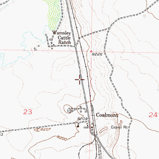 Topographic Map of Rosebud Number One Mine, CO