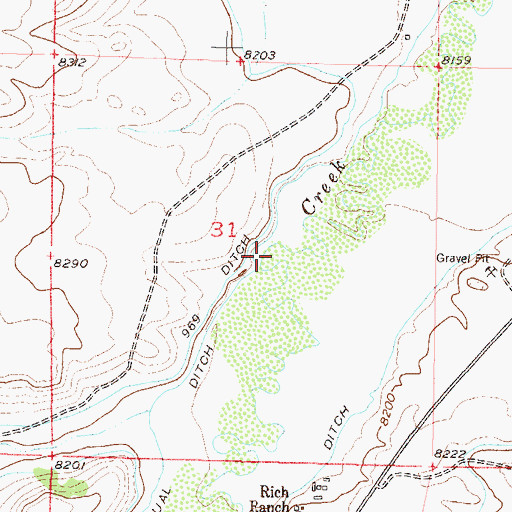 Topographic Map of Spicer Mine, CO