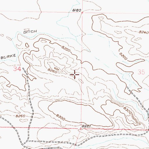 Topographic Map of Grizzly Creek Mine, CO