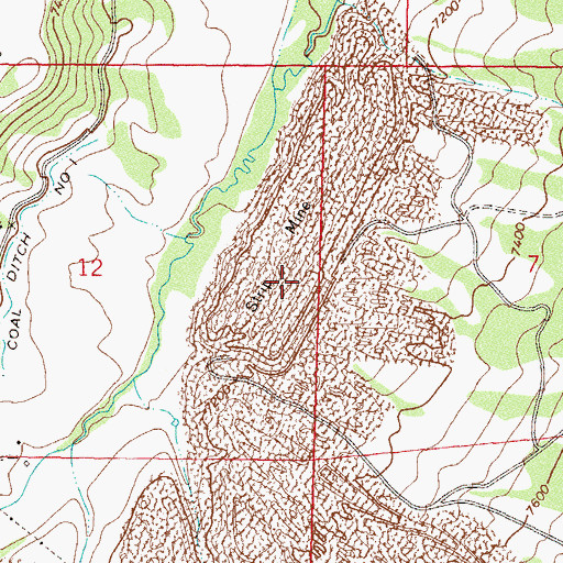 Topographic Map of Chirco Mine, CO