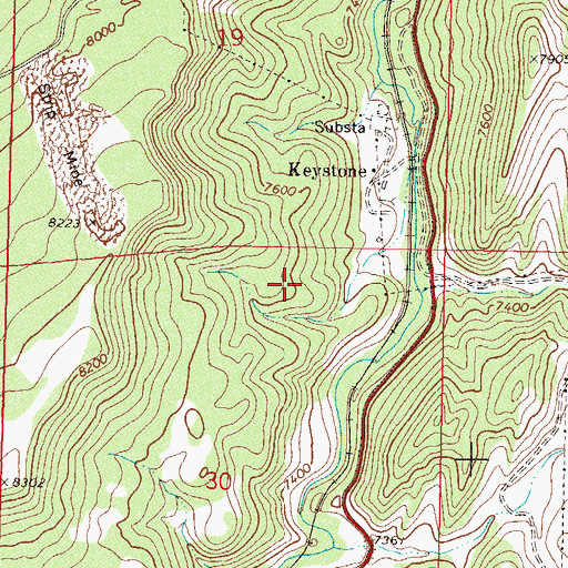 Topographic Map of Moffat Mine, CO