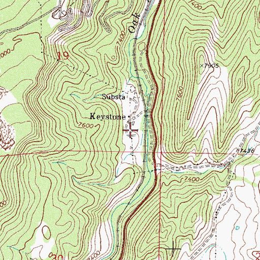 Topographic Map of Ruby Mine, CO