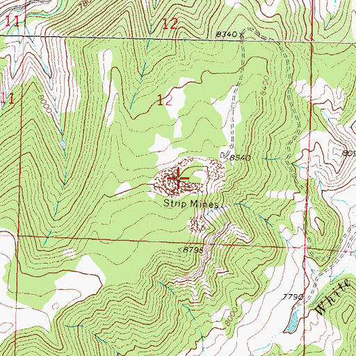 Topographic Map of Seven Points Pit, CO