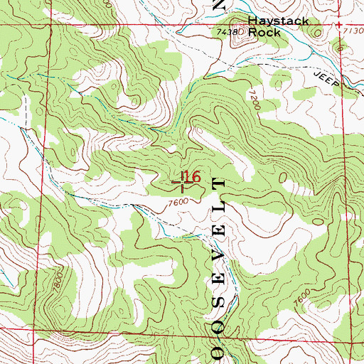 Topographic Map of Langford Copper Mine, CO