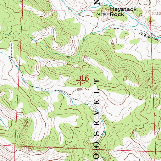 Topographic Map of Langford of Trail Creek Iron Mine, CO