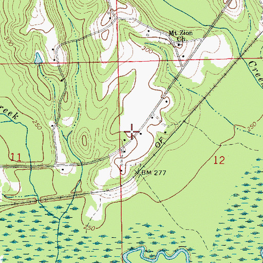 Topographic Map of Peacock (historical), AL