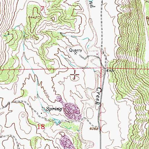 Topographic Map of Monroe Pit, CO