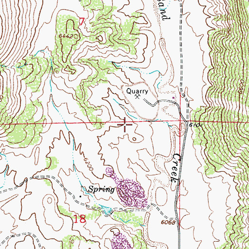 Topographic Map of Slab Canyon Quarry, CO