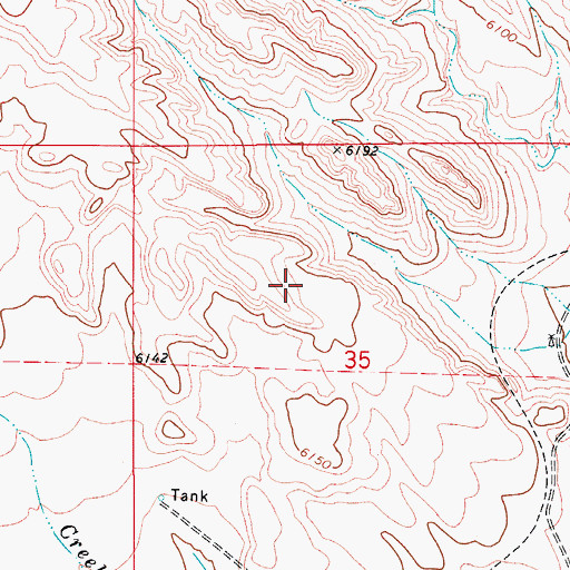 Topographic Map of Woodhams Quarry, CO