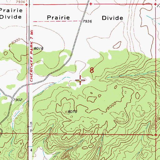 Topographic Map of Cirque Claims, CO