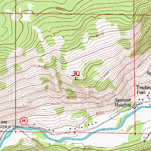 Topographic Map of Lucky Strike Claims, CO