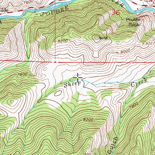Topographic Map of Chaney-Sims Beryl Mine, CO