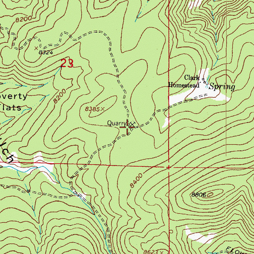 Topographic Map of Heline Property Mine, CO