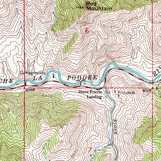 Topographic Map of Red Mountain Lode, CO