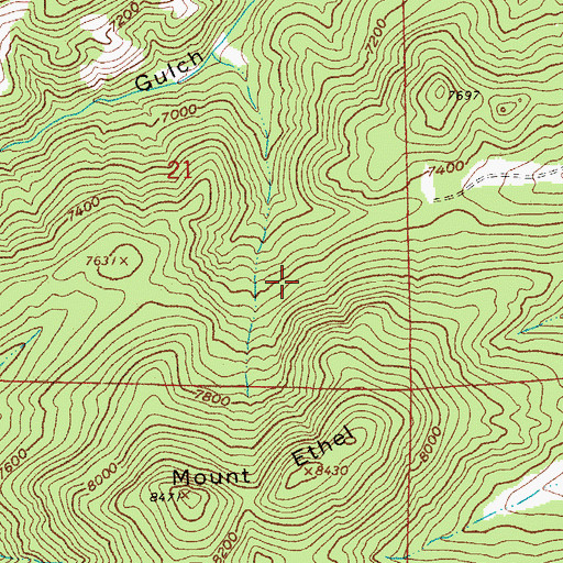 Topographic Map of Beryl Dike Claim, CO