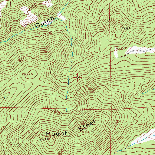 Topographic Map of Beryl Number Three Claim, CO