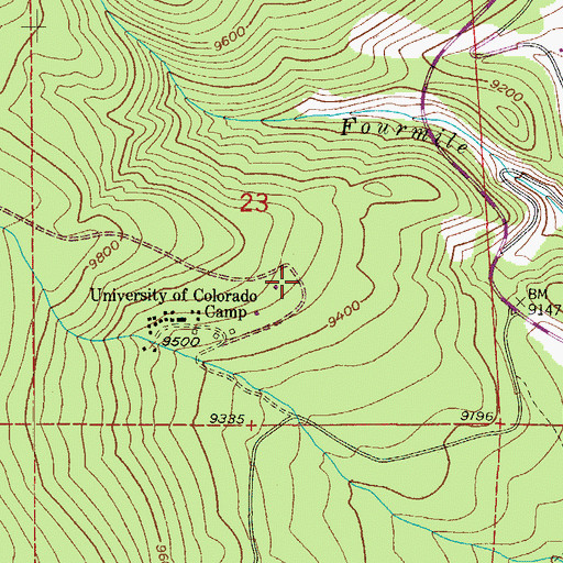Topographic Map of Ni-Wot Mine, CO