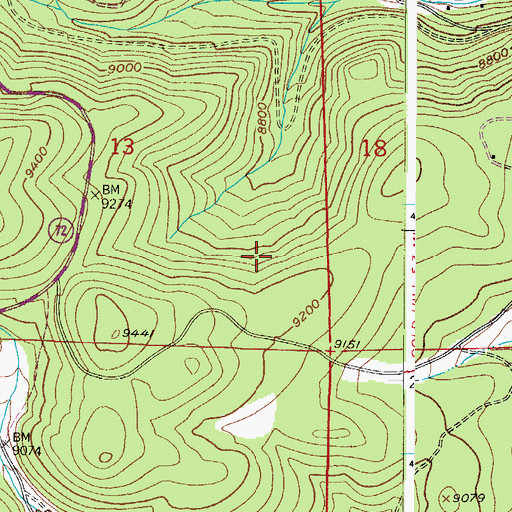 Topographic Map of Ward Rose Mine, CO